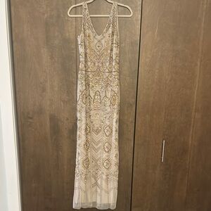Elegant Gold and Beaded Dress